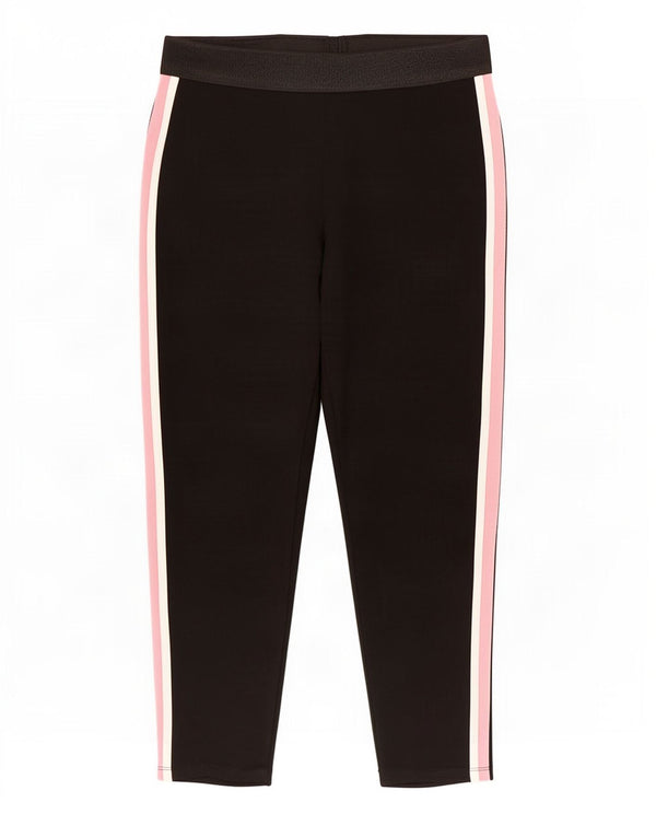 Zara Womens Leggings UK 18 XL Black Colourblock Viscose