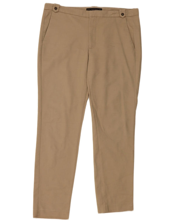 Pantaloni chino slim da donna Zara EU 40 medi W34 L27 cotone beige