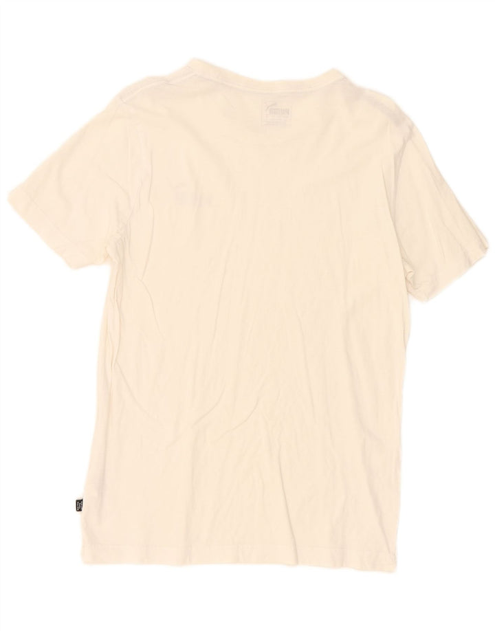 T-shirt da uomo Puma Top Small in cotone bianco