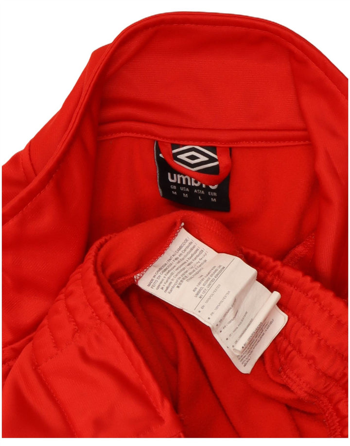 Giacca da tuta da uomo Umbro in poliestere color block rosso medio