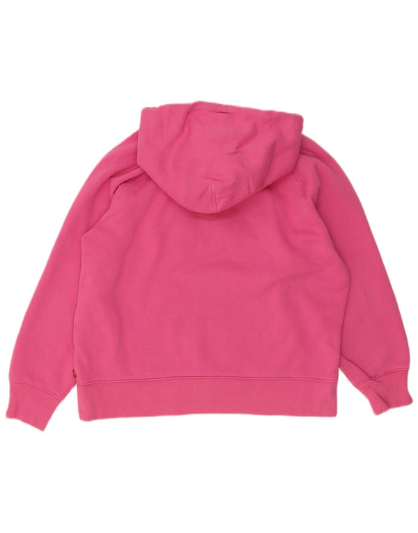 Maglione con cappuccio grafico da donna Levi's UK 14 Cotone rosa medio