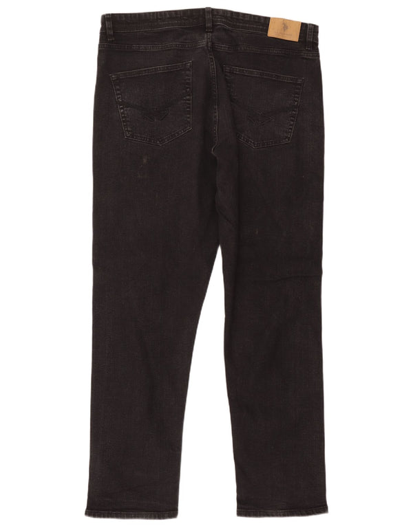 Polo Assn. degli Stati Uniti Jeans dritti da uomo vestibilità classica W36 L31 cotone grigio