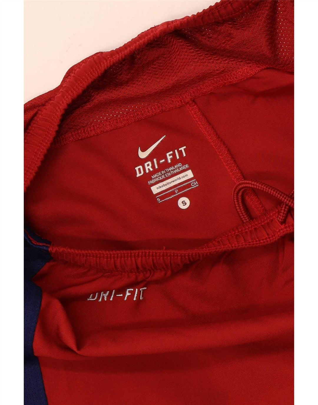 Pantaloncini sportivi Nike FCB da uomo piccoli in poliestere color block rosso