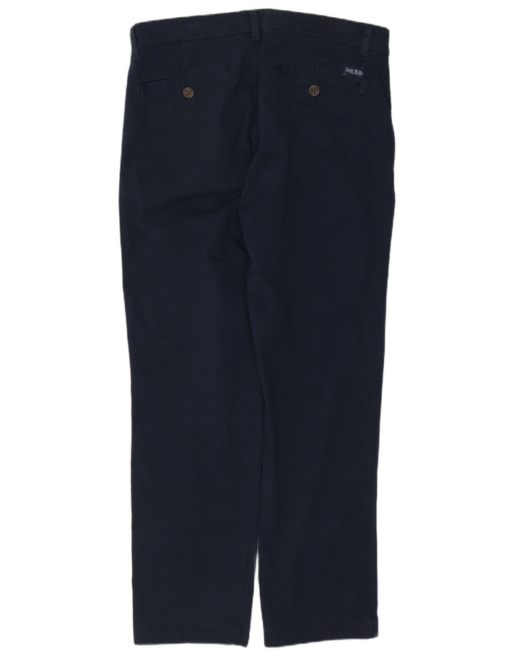 JACK WILLS Pantaloni chino da uomo con pegging W32 L29 cotone blu navy