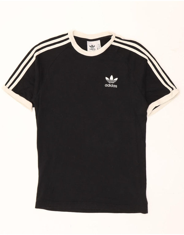 Adidas Mens T-Shirt Top XS Black Cotton