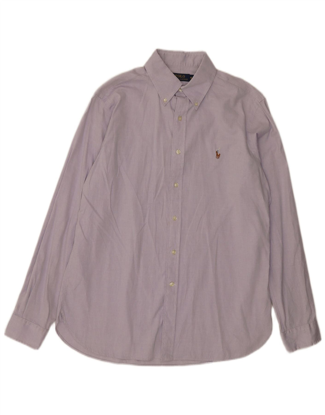 Camicia da uomo Polo Ralph Lauren taglia 16 grande cotone viola