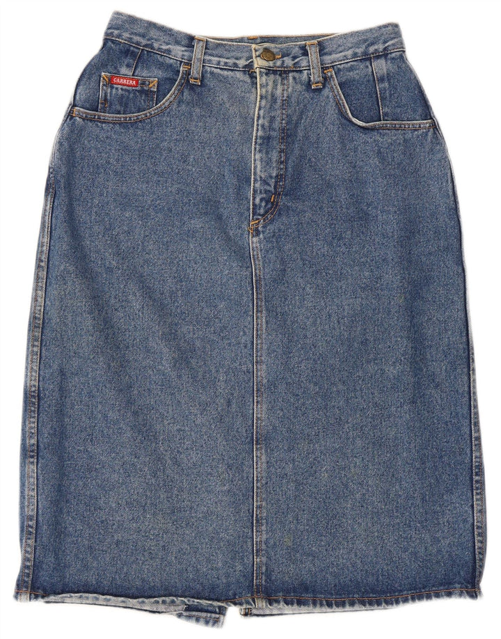 Gonna longuette in denim da donna Carrera W30 in cotone blu medio