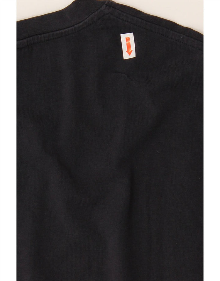 TRUSSARDI JEANS T-shirt Uomo Top Media Nera in Cotone