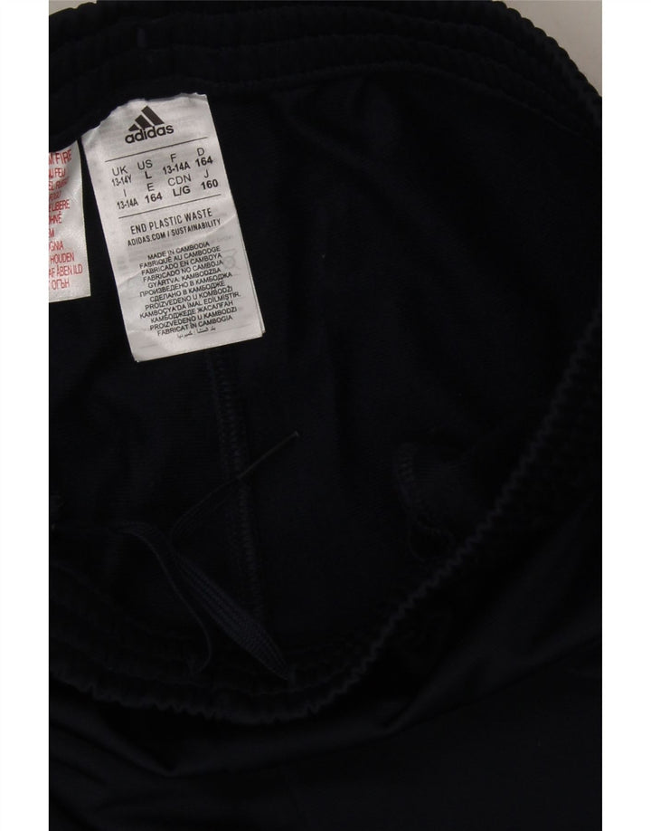 ADIDAS Boys Tracksuit Trousers Joggers 13-14 Years Navy Blue Polyester Vintage Adidas and Second-Hand Adidas from Messina Hembry 