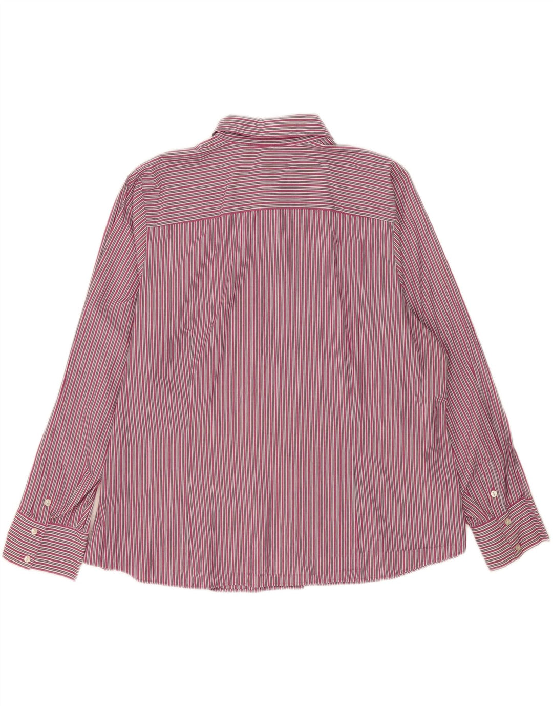 IZOD Womens Oversized Shirt UK 20 2XL Pink Striped Cotton Vintage Izod and Second-Hand Izod from Messina Hembry 