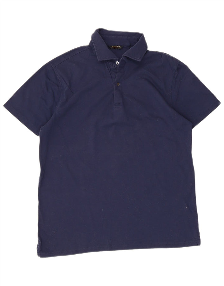 Polo da uomo Massimo Dutti grande blu navy