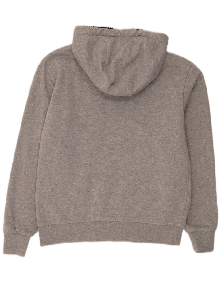 Saltrock Uomo Devon Graphic Sherpa Zip Felpa con cappuccio Maglione Grigio medio retrò