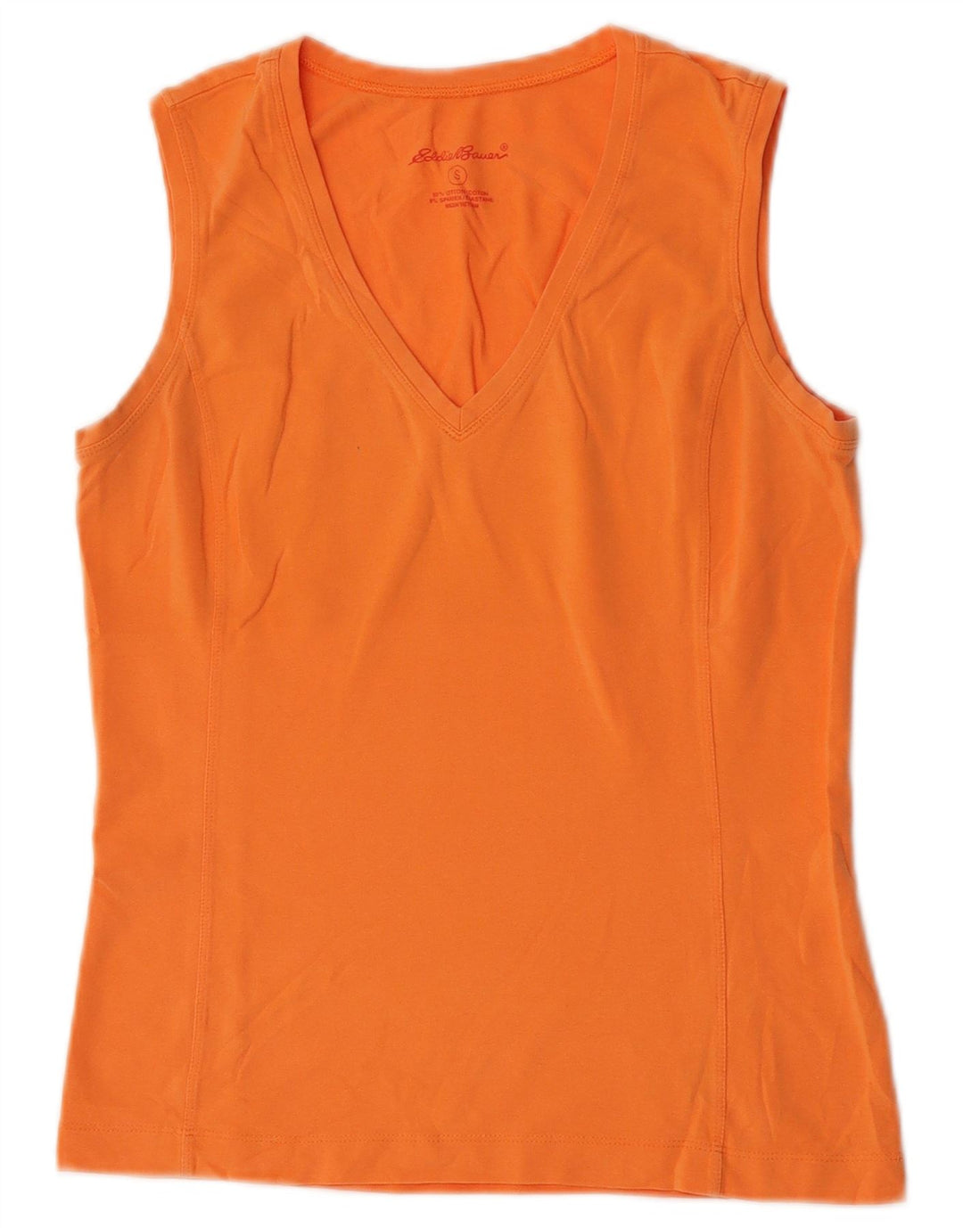 Canottiera da donna Eddie Bauer UK 10 piccola in cotone arancione