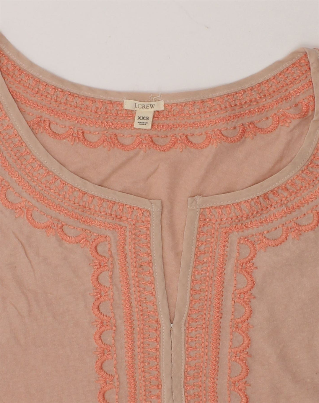 J. CREW Womens Vest Top UK 2 2XS Beige Cotton | Vintage J. Crew | Thrift | Second-Hand J. Crew | Used Clothing | Messina Hembry 