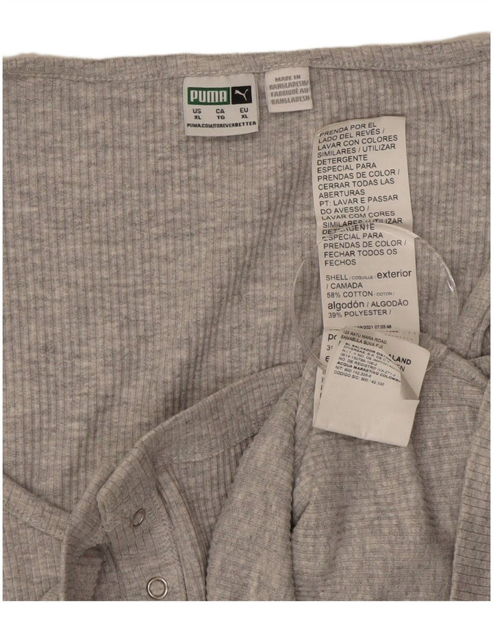 Top corto a maniche lunghe da donna Puma UK 18 XL Grigio