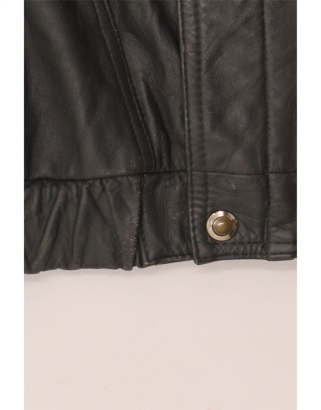 Giacca in pelle vintage da uomo IT 56 3XL Nera