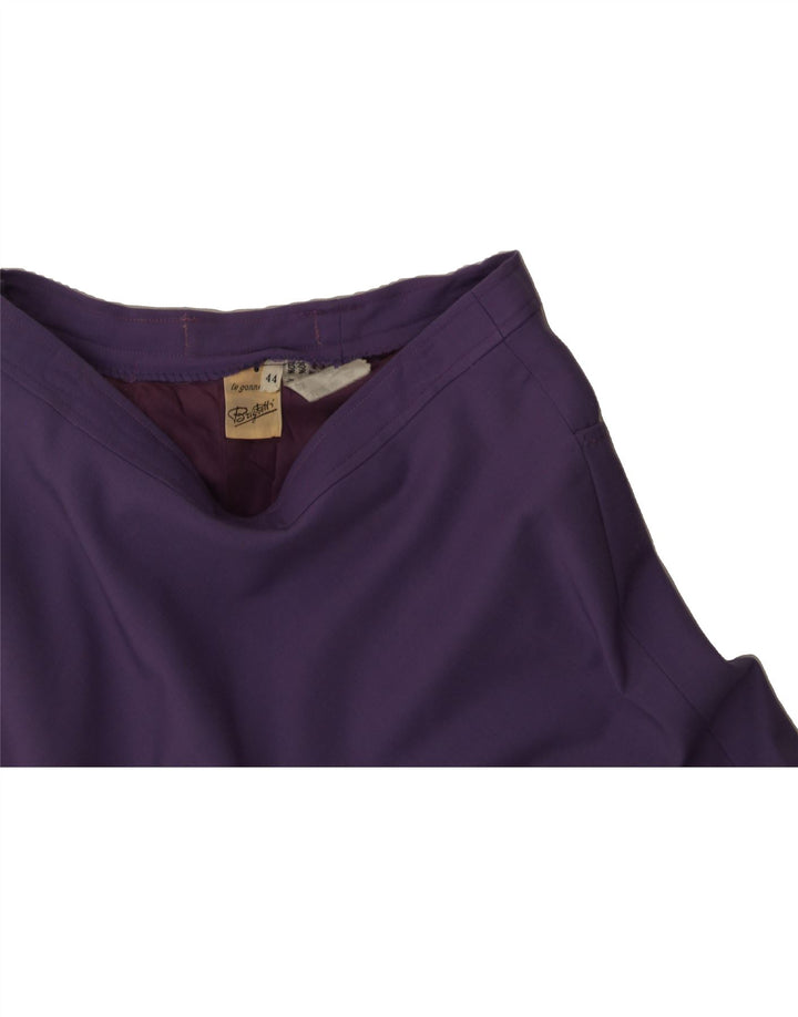 VINTAGE Womens A-Line Skirt IT 44 Medium W28  Purple Wool Vintage Vintage and Second-Hand Vintage from Messina Hembry 
