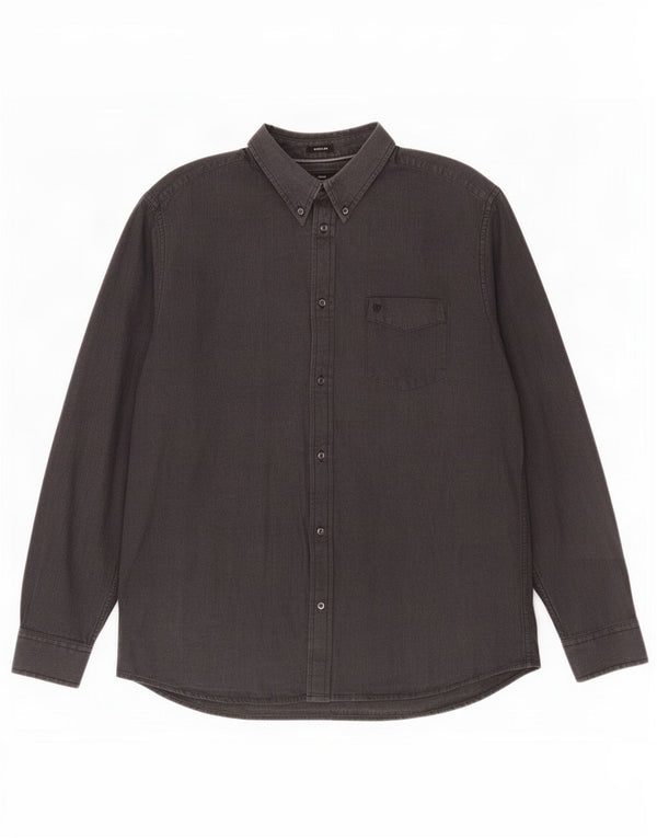Camicia da uomo Wrangler XL in cotone grigio
