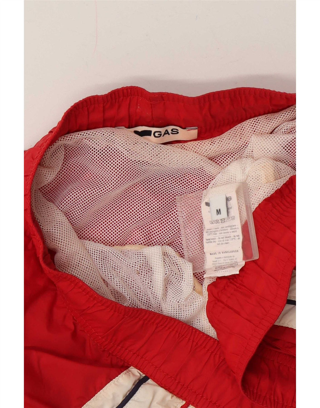 Pantaloncini da bagno da uomo Gas in poliammide color block rosso medio
