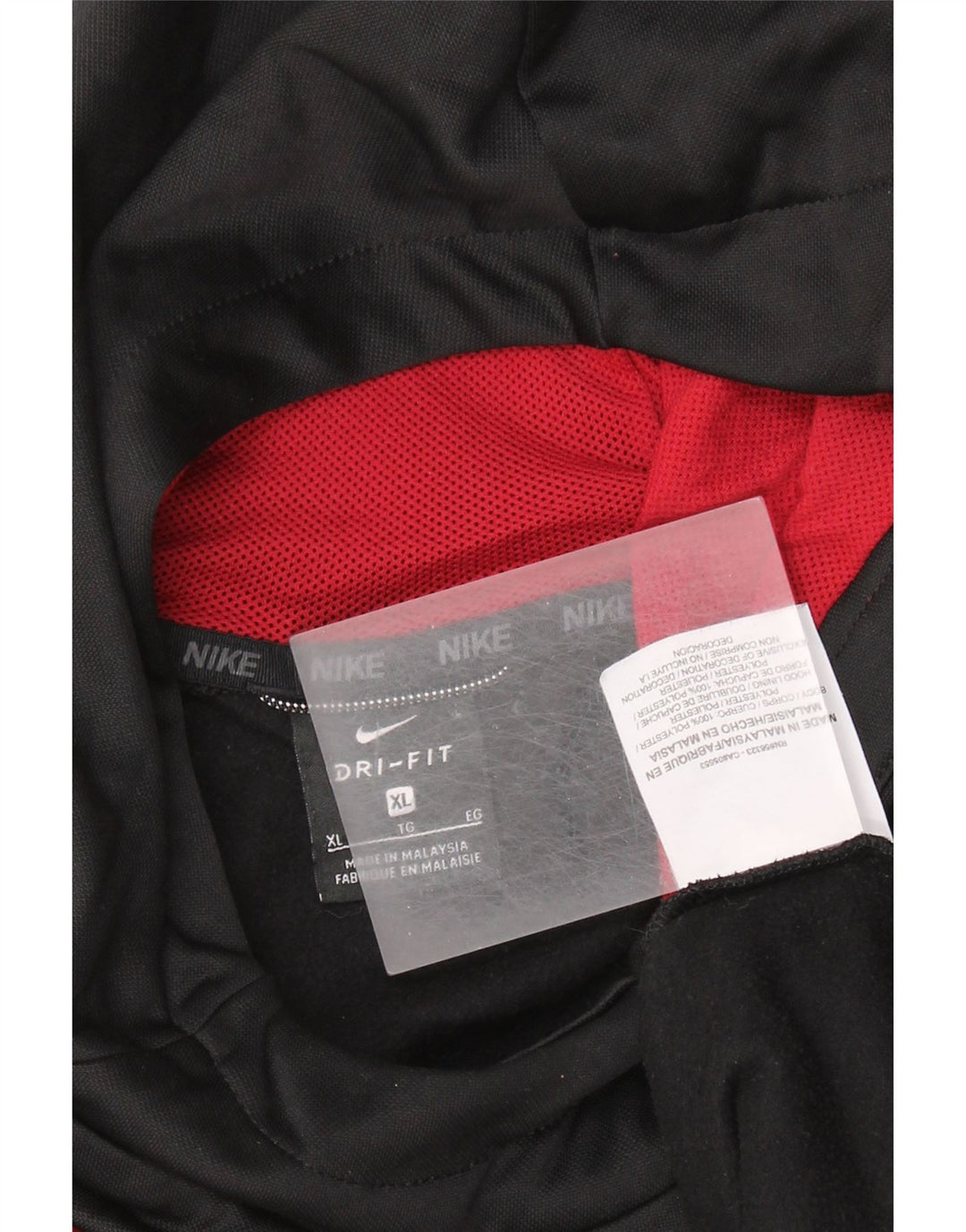 Maglione con cappuccio grafico NIKE Dri Fit da ragazzo 13-14 anni XL poliestere nero