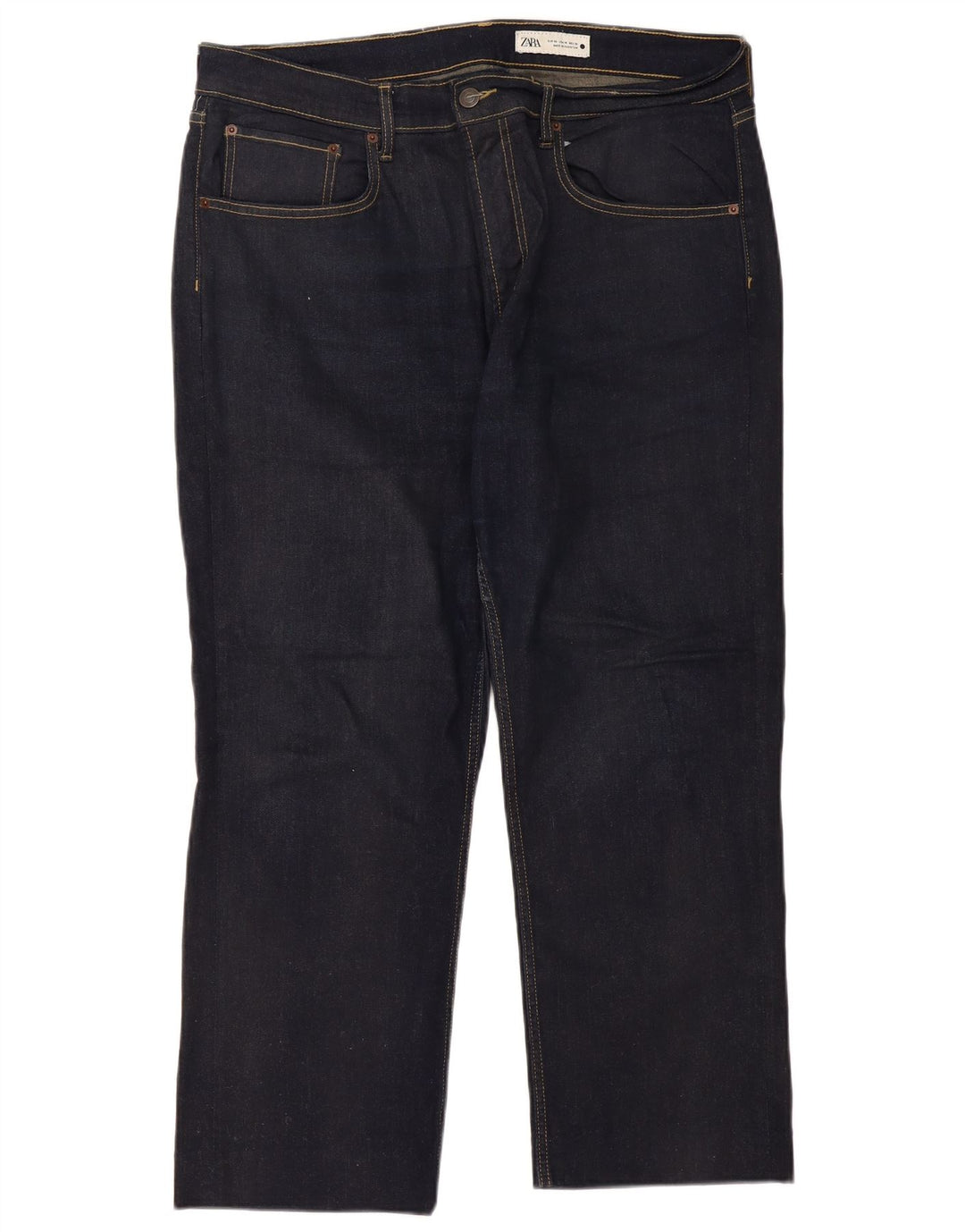 Jeans dritti da donna Zara EU 46 2XL W36 L27 Blu navy