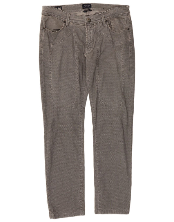 Pantaloni casual slim da uomo Jeckerson W34 L29 cotone grigio