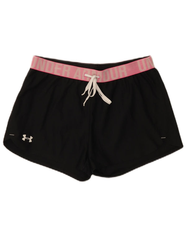Pantaloncini sportivi Under Armour da donna Heat Gear Graphic UK 10 piccoli neri