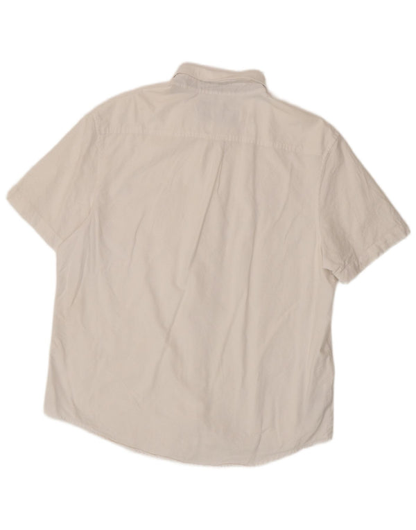 Camicia a maniche corte da uomo Penguin XL in cotone bianco