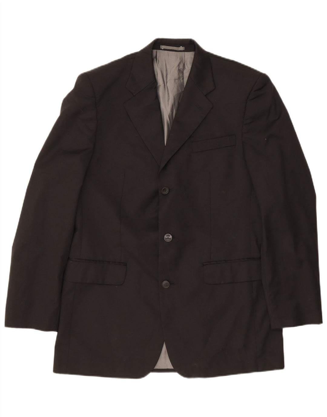 Giacca blazer da uomo a vestibilità regolare a 3 bottoni Pierre Cardin UK 38 media nera
