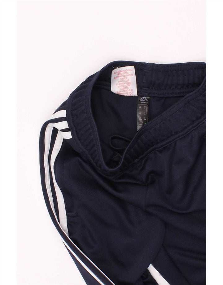 Pantaloni della tuta Adidas Aeroready da ragazzo 7-8 anni in poliestere blu navy