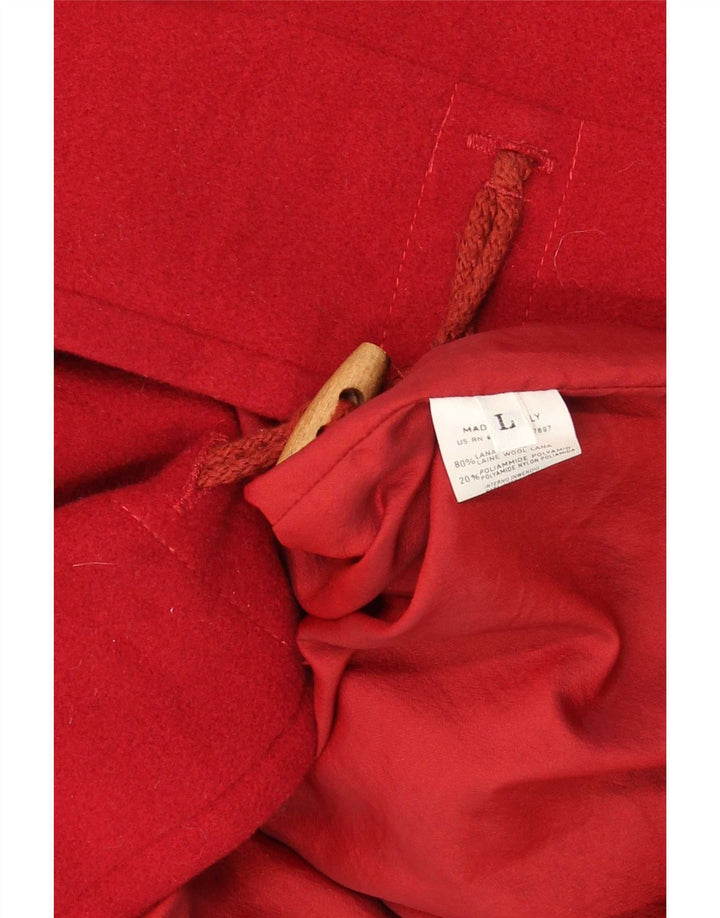 Montgomery oversize con cappuccio da donna Sisley UK 16 Large Rosso Lana