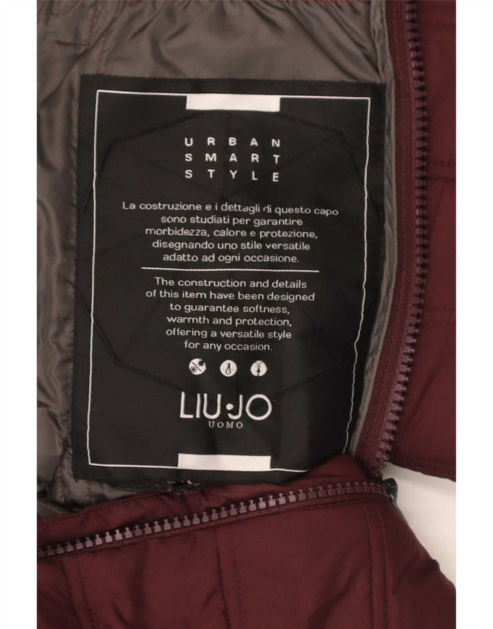 Giacca imbottita con cappuccio da uomo Liu Jo UK 38 Bordeaux medio Poliestere