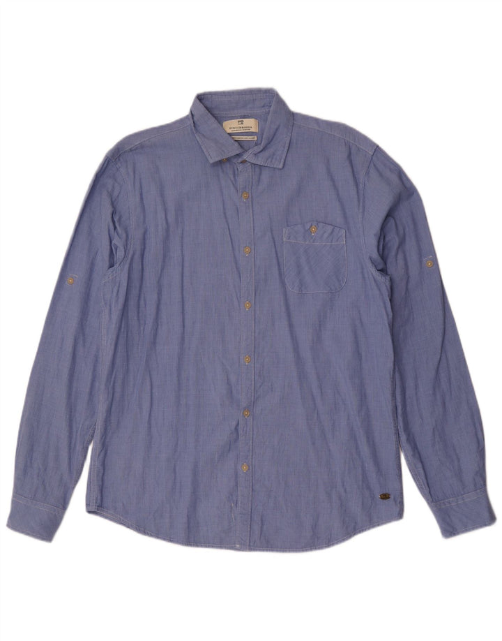 Camicia da uomo Scotch & Soda XL in cotone blu
