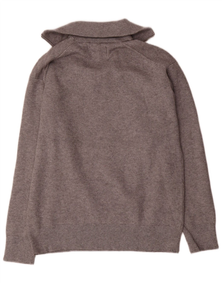 Maglione da uomo con collo con zip Jack Wills piccolo in viscosa grigia
