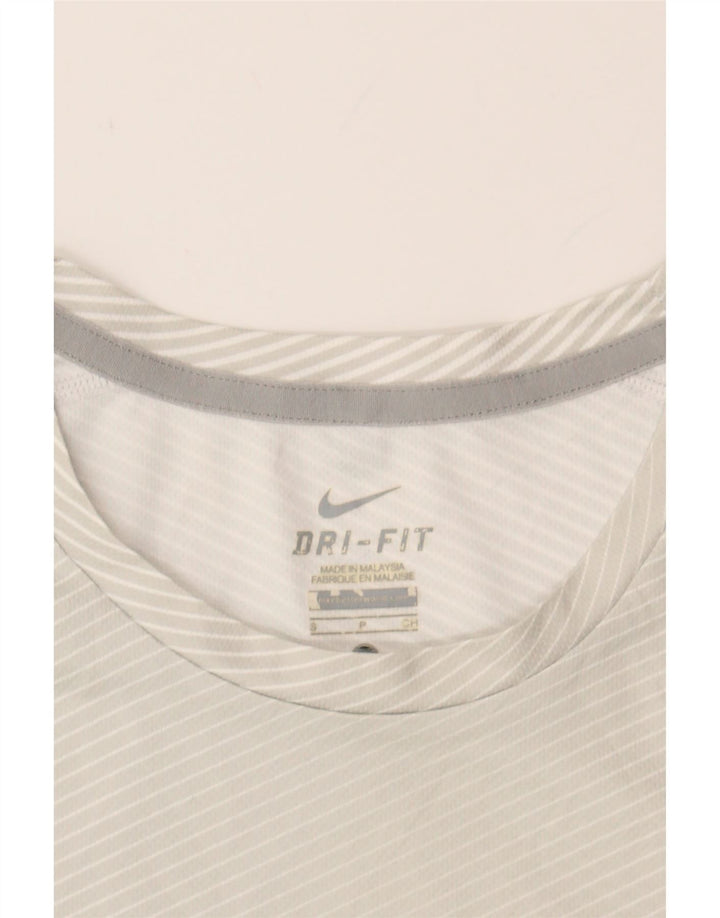 NIKE Mens Dri Fit T-Shirt Top Small Grey Pinstripe Vintage Nike and Second-Hand Nike from Messina Hembry 