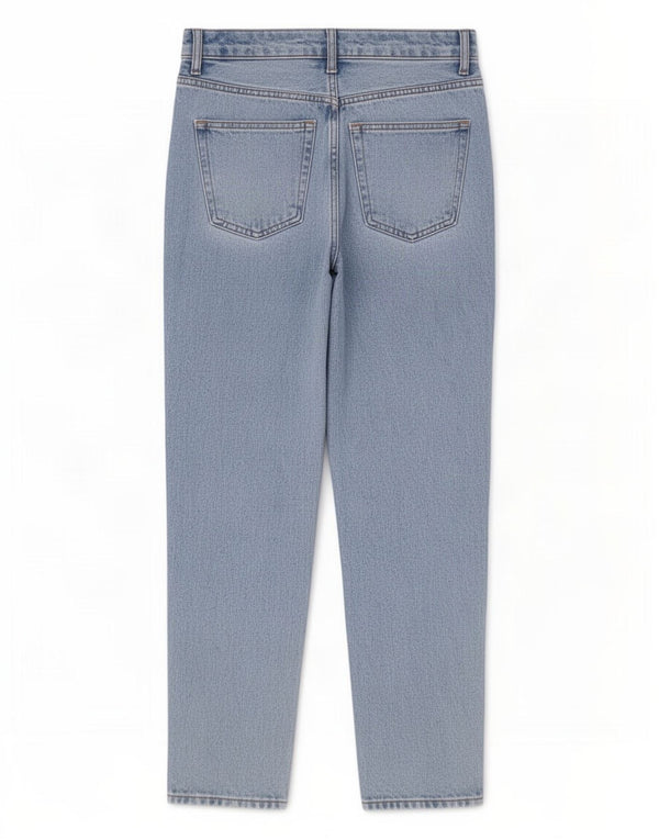 Jeans affusolati a vita alta mamma da donna Topshop W28 L30 cotone blu