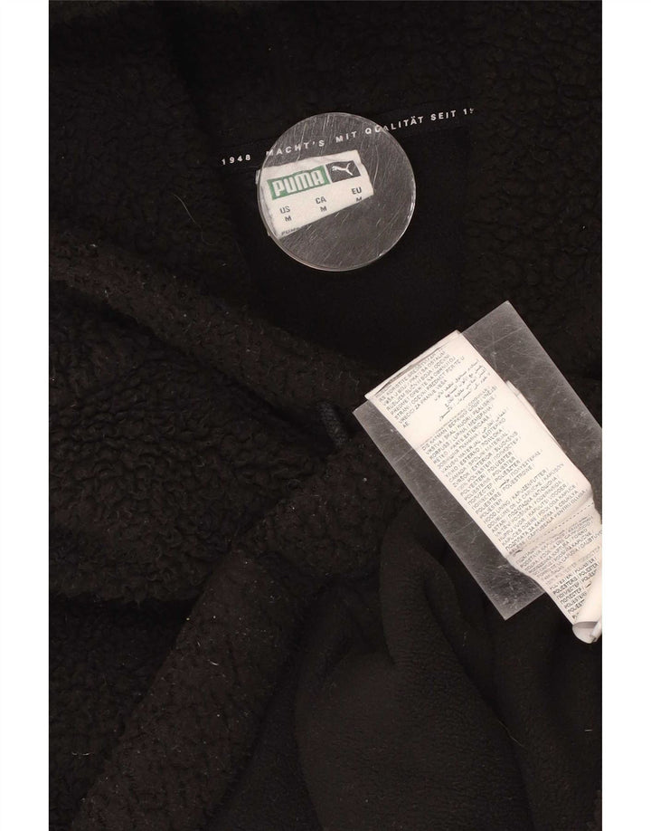 Maglione in pile con cappuccio Puma da uomo, poliestere nero medio