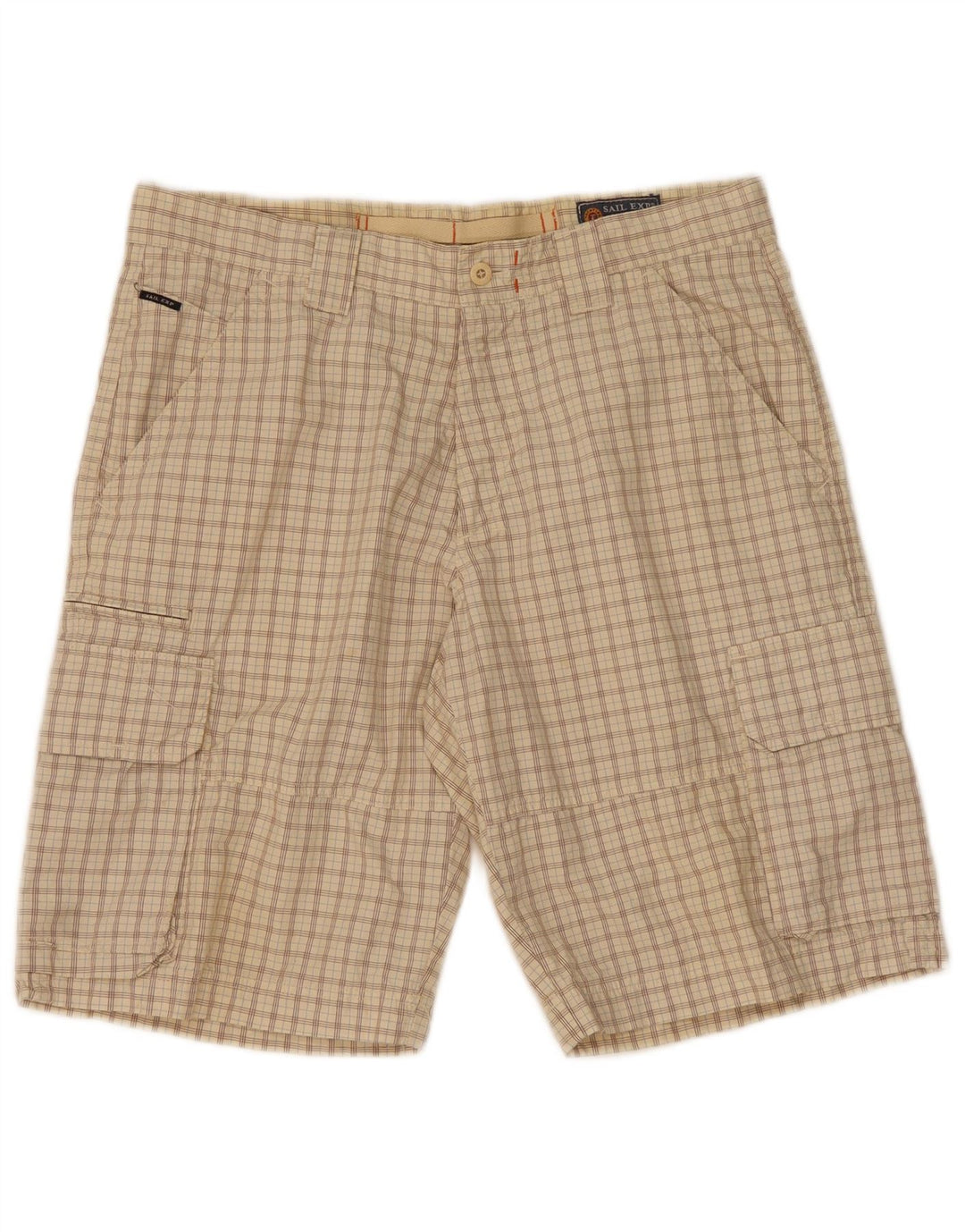 Pantaloncini cargo da uomo Sail Exp IT 50 Large W34 Cotone scozzese beige