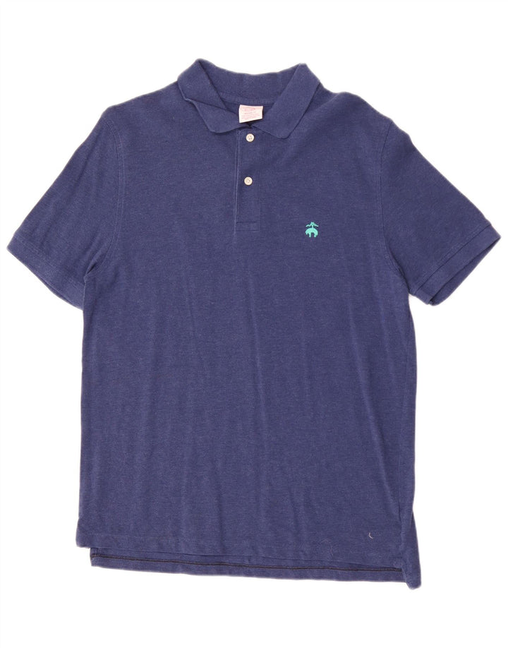 Polo da uomo Brooks Brothers vestibilità originale in cotone blu medio