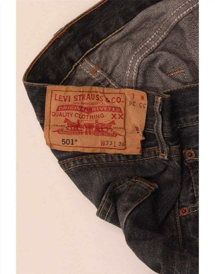 Levi's Uomo 501 Jeans dritti W33 L30 Grigi