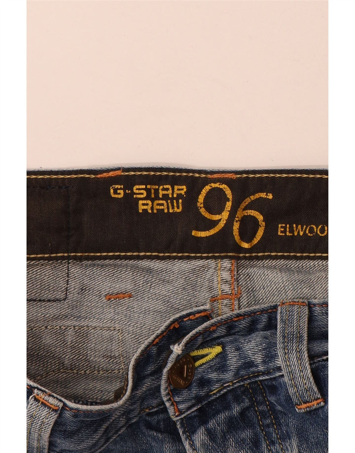 Pantaloncini di jeans Elwood da uomo G-Star W30 blu medio