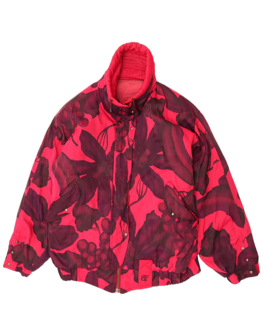 Giacca da sci oversize da donna Belfe & Belfe UK 16 Large Pink Floral Nylon