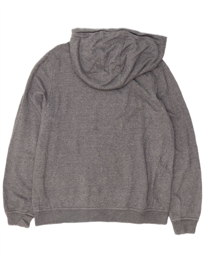 Felpa con cappuccio da uomo NIKE grande in cotone grigio