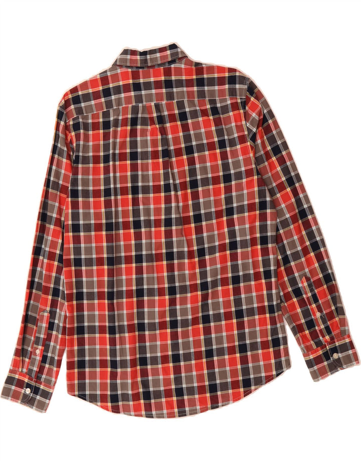 GAP Mens Slim Fit Shirt Medium Red Check Cotton Vintage Gap and Second-Hand Gap from Messina Hembry 
