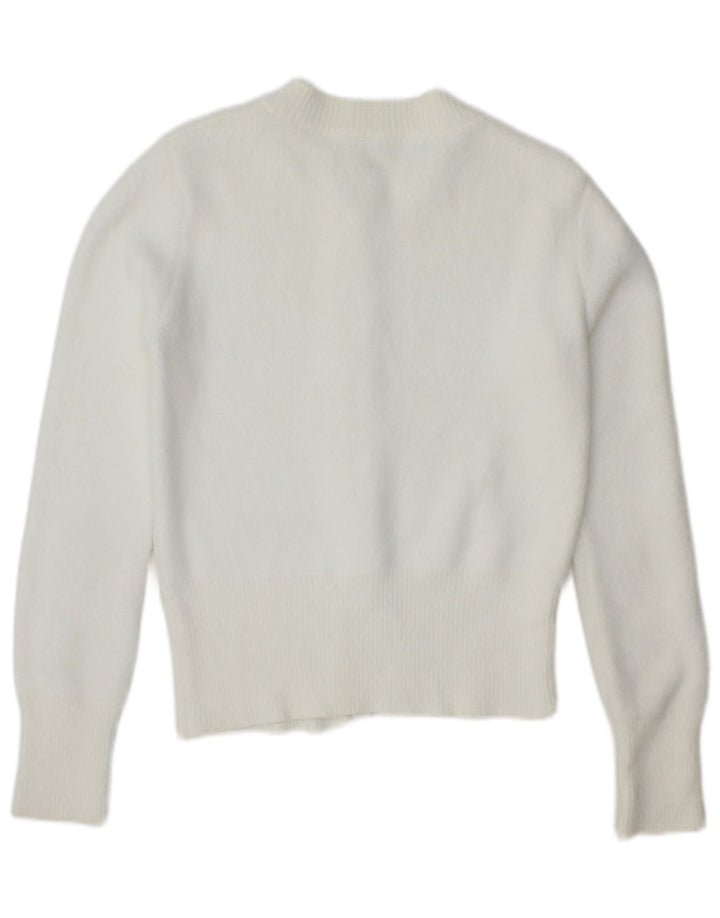 Maglione cardigan da donna Zara UK 10 piccolo bianco