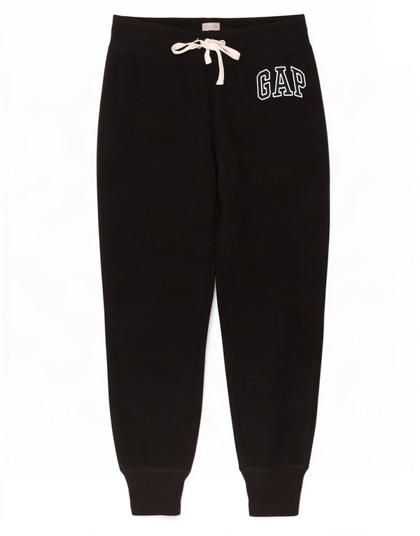 Gap Pantaloni da tuta con grafica da donna Joggers UK 10 Small Cotone nero