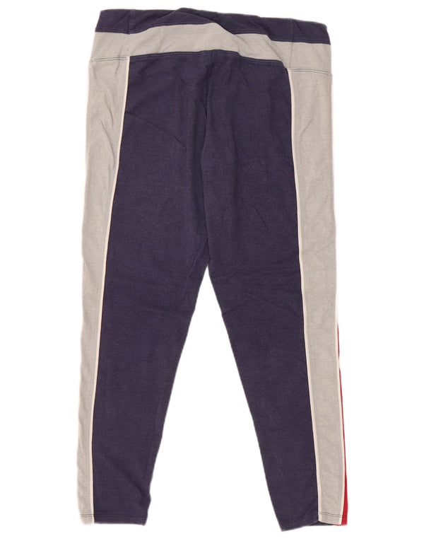 Leggings corti da donna Champion UK 14 Large in cotone color block blu navy