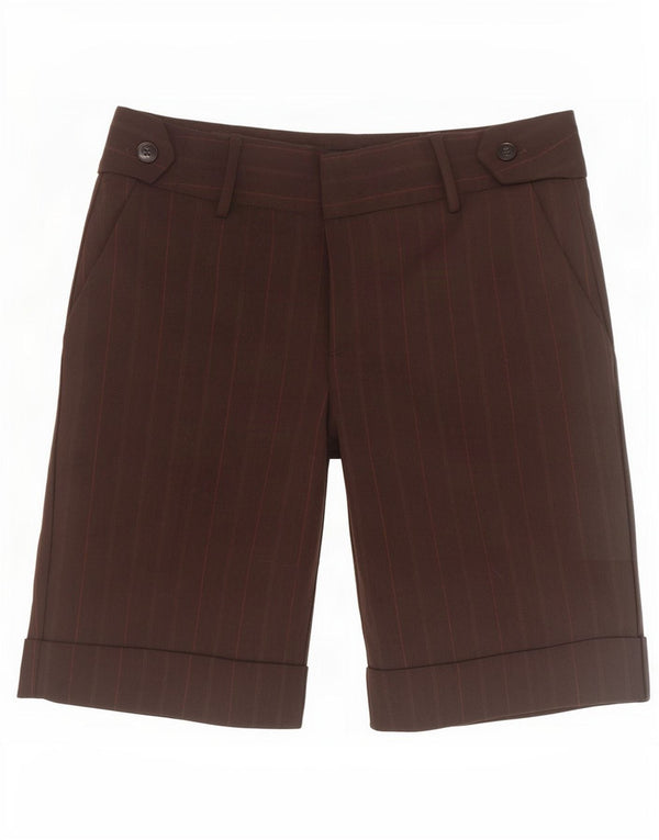 Pantaloncini chino da donna Zara EU 40 medi W30 poliestere a righe marroni