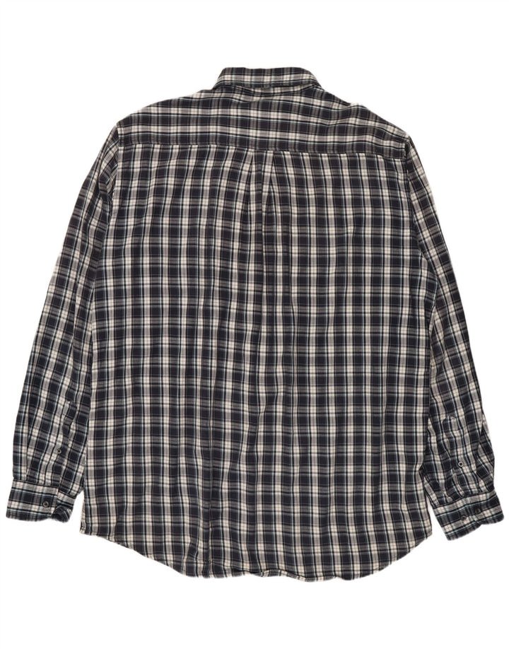 Camicia Kappa da uomo in flanella 2XL cotone a quadri blu navy