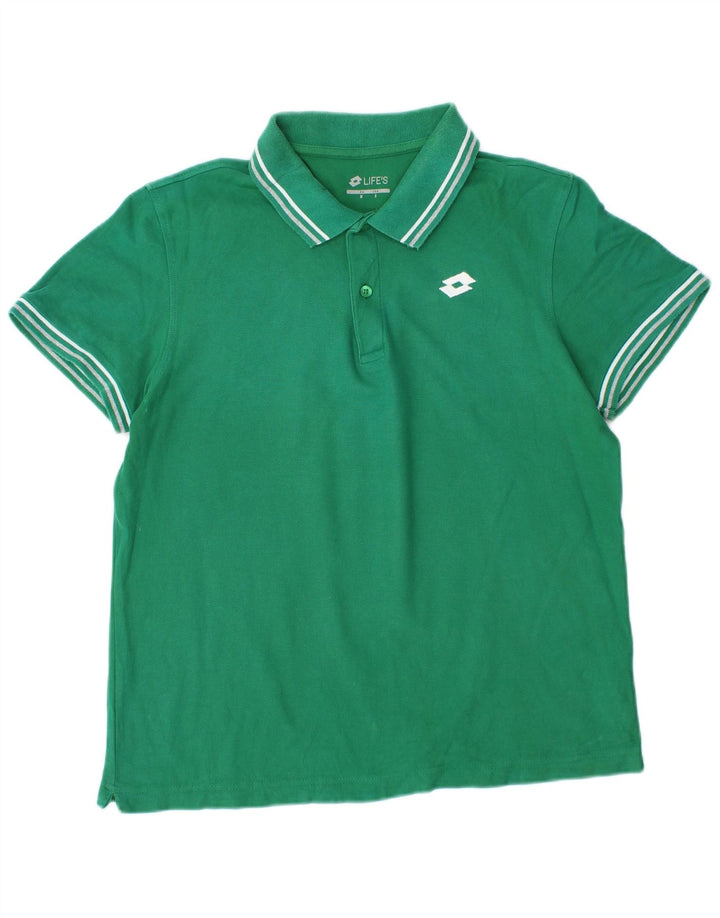 Polo da uomo LOTTO piccola in cotone verde